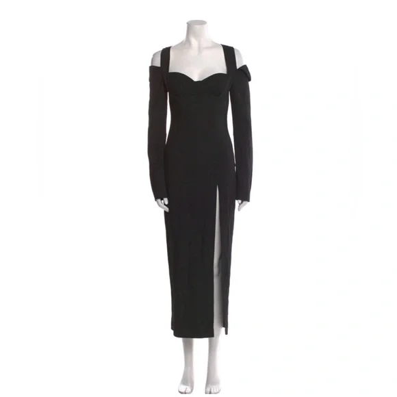 Elegant Black Off-Shoulder Dress - Picture 2 of 4